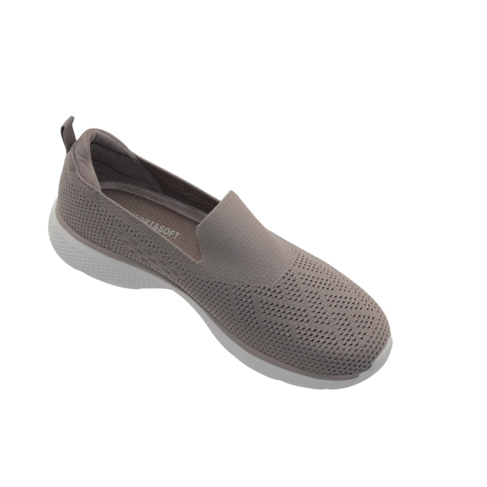 Tiosebon 2233 Mens Mesh Slip On Walking Shoes Taupe Brown Sneakers Size 42